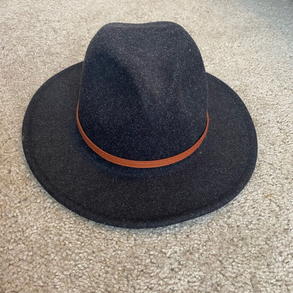 Grey Wool Blend Hat